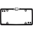 thumbnail image 1 of Cruiser Accessories Chevrolet License Plate Frame w/Fastener Caps, Matte Black/Chrome, 1 of 5