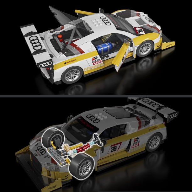 BBR 1/43 アウディ R8R LM2000 No.9 Mattel Brick Shop Hot Wheels '15 Audi R8 LMS Building Toy Kit (820