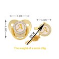 thumbnail image 4 of XZNGL Pacifier Clips Baby Girl Baby Pacifier 26 Letter Name Initials Clip Silicone Baby Pacifier Golden Shiny Newborn Pacifier Silicone Pacifier Clip, 4 of 5