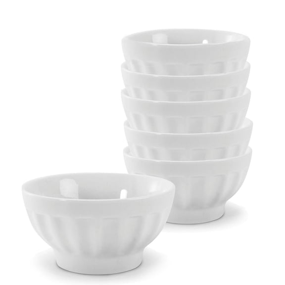 BIA Fluted Bowls, 13.5cm, White