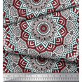 thumbnail image 3 of Soimoi Poly Georgette Fabric Moroccan & Mandala Kaleidoscope Printed Craft Fabric by The Yard 52 Inch Wide, 3 of 3