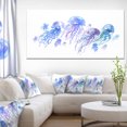thumbnail image 1 of Blue Purple Jellyfish Group - Abstract Canvas Art Print, 1 of 3