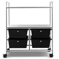 thumbnail image 5 of Patiojoy 4-Drawer Rolling Storage Cart Metal Rack Organizer Shelf with Wheels Black, 5 of 5