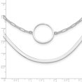 thumbnail image 4 of Diamond2Deal Collier en Argent Sterling 925 Rhodié 2 Brins avec ext. 2 Po pour Femmes 18 Pouces, 4 of 6
