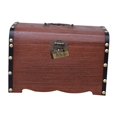thumbnail image 3 of jifeng Piggy Bank Decor Memory Hobby Preservation Keepsakes Box Wood Treasure Chest Black, 3 of 9