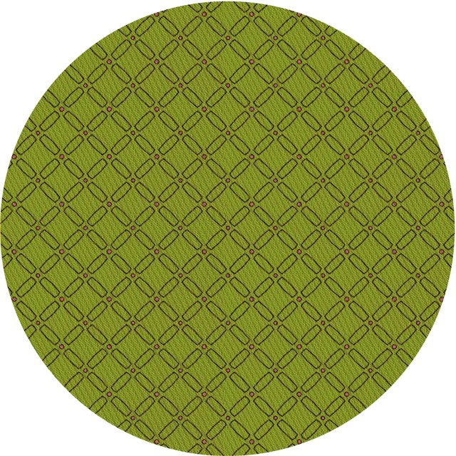 Ahgly Tapis Rond Lavable en Machine Intérieur Transitionnel Vert Pistache, 3 Pieds Rond