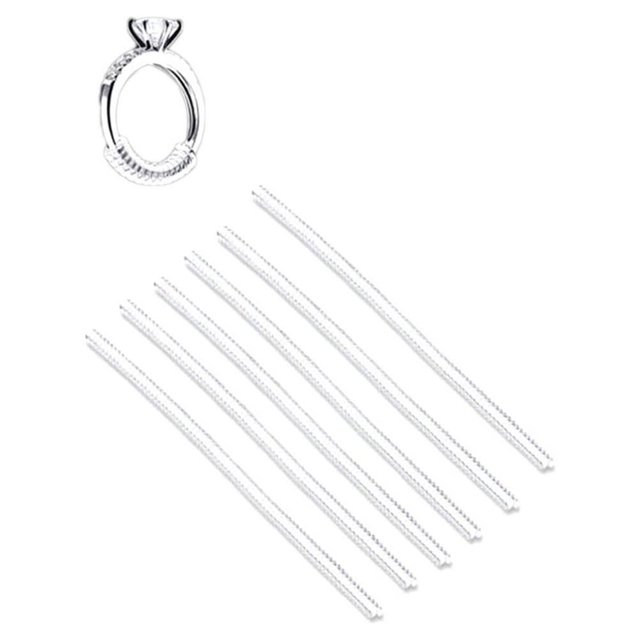 CUITING 6Pcs Ring Size Adjuster Invisible Ring Size Adjuster Clear Silicone Ring Guard for for Jewelry Sizers Accessories