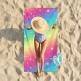 thumbnail image 2 of Multicolor Polyester Microfiber Beach Towel - Super Absorbent, Lightweight & Quick Dry, 70x140cm/80x160cm for Outdoor, Pool, Travel, Picnic - Eye-Catching Design, Machine Washable, 2 of 9