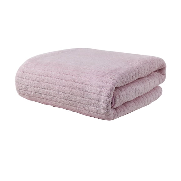 Extra Large Velvet Bath Towels for Adults | Super Absorbent & Quick Dry Hair Towel | 75x35 cm Striped Pattern for Home, Beach, Gym & Travel