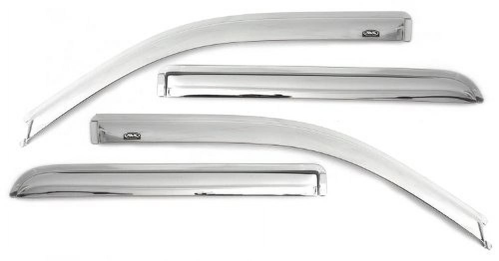 Auto Ventshade Rainguard 684443 Ventvisor; Design Aérodynamique; à Coller; Chrome; Acrylique; Ensemble de 4