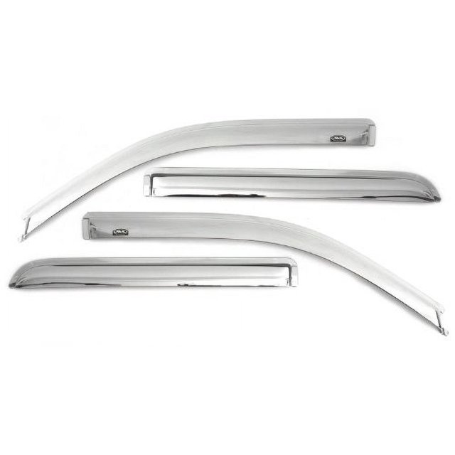 Auto Ventshade Rainguard 684443 Ventvisor; Design Aérodynamique; à Coller; Chrome; Acrylique; Ensemble de 4