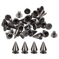 thumbnail image 1 of Unique Bargains 20 Sets Cone Spikes Studs 7x10mm Studs and Spike Screw Back Rivet Gun-black, 1 of 4