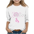 thumbnail image 1 of YUNAFFT T-Shirt Imprimé Décontracté pour Enfants Sensibilisation au Cancer du Sein Design Ruban Manches Courtes et Longues Col Rond, 1 of 4