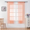thumbnail image 1 of Dvkptbk Leaves Sheer Curtain Tulle Window Treatment Voile Drape Valance 1 Panel Fabric, 1 of 2