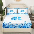 thumbnail image 3 of Erosebridal Letter Initial Sheet Set Twin,Monogrammed Personalized Bedding Sets Twin Size,Flower Decor,Breathable,3pcs, 3 of 7