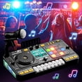 thumbnail image 4 of ICQOVD Clearance Kids DJ Console with Microphone Bluetooth 8 Piano Keys LED Lights Interactive Music Toy, 4 of 5