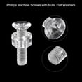 thumbnail image 4 of Unique Bargains M6 x 25mm Plastic Phillips Machine Screws with Nuts and Flat Washers, PC Flat Head Machine Bolts 20 Sets, 4 of 4