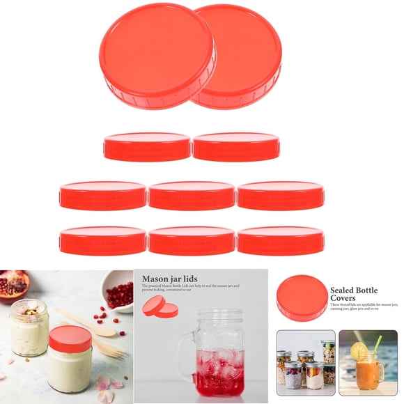 Wide Mouth Jar Lids Canning Storage Lids Leak Proof And Scratch 86mm 10PC, Freezers and Refrigerators as Well as Dry