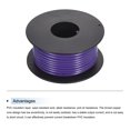 thumbnail image 3 of Uxcell 16AWG Stranded Wire Hookup 10M/33ft Purple, Electrical Wire UL1007 Spool, 3 of 6