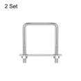 thumbnail image 3 of Unique Bargains Square U-Bolts 2 Sets 92mm Inner Width 110mm Length M10 304 Stainless Steel U Clamp Bolt, 3 of 5