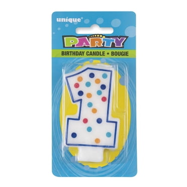 Unique Industries' Polka Dot Number "1" Birthday Candle