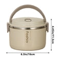 thumbnail image 3 of Wzzjkit Boîte à Lunch Isolée en Acier Inoxydable Scellée, Chauffable, Boîte de Rangement pour Aliments Portable, Chauffage au Micro-Ondes, Double Couvercle, Bol à Soupe, Boîte Bento pour Hommes, Femmes, Adultes, Enfants, Travail, Pique-Nique, Lunchbox, 3 of 9
