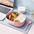 thumbnail image 4 of Rbaofujie Wheats Straw Single Layer Lunch Box Mobile Phone Holders Lunch Box Student Office Worker Lunch Box Microwaveable Lunch Box, 4 of 7