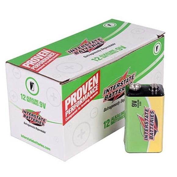 Interstate Batteries DRY0194 Pile Alcaline 9 V - 12 Unités