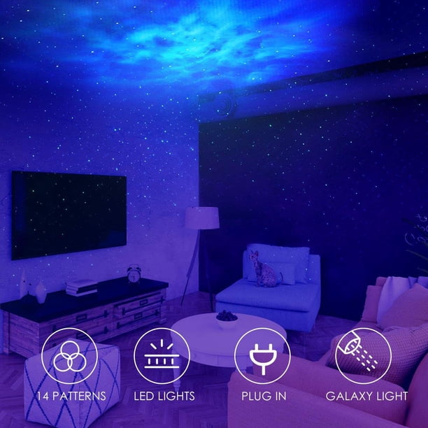 2-in-1 Galaxy Projector Night Light, USB Star Projector with Adjustable
