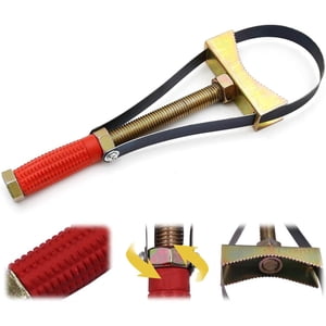Clés de filtre à huile de grande taille, outil de suppression de clé de filtre réglable à huile, clé pour filtres à huile plus grands, camion, tracteur, pelles, sangle réglable 9-15cm Diamètre (grand)