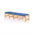 thumbnail image 1 of Dakota Wave Quadruple Bench-Light Oak Cabernet Burgundy Standard, 1 of 7