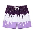 thumbnail image 4 of Kids Boys Swim Trunks With Ice Print Elastic Waist Drawstring Quick Dry Swim Trunks for Boys 4-5 Years, 4 of 4