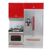 Kitchen Set, , , Sink, Play for Children, Role Play, Gifts - Red, as described