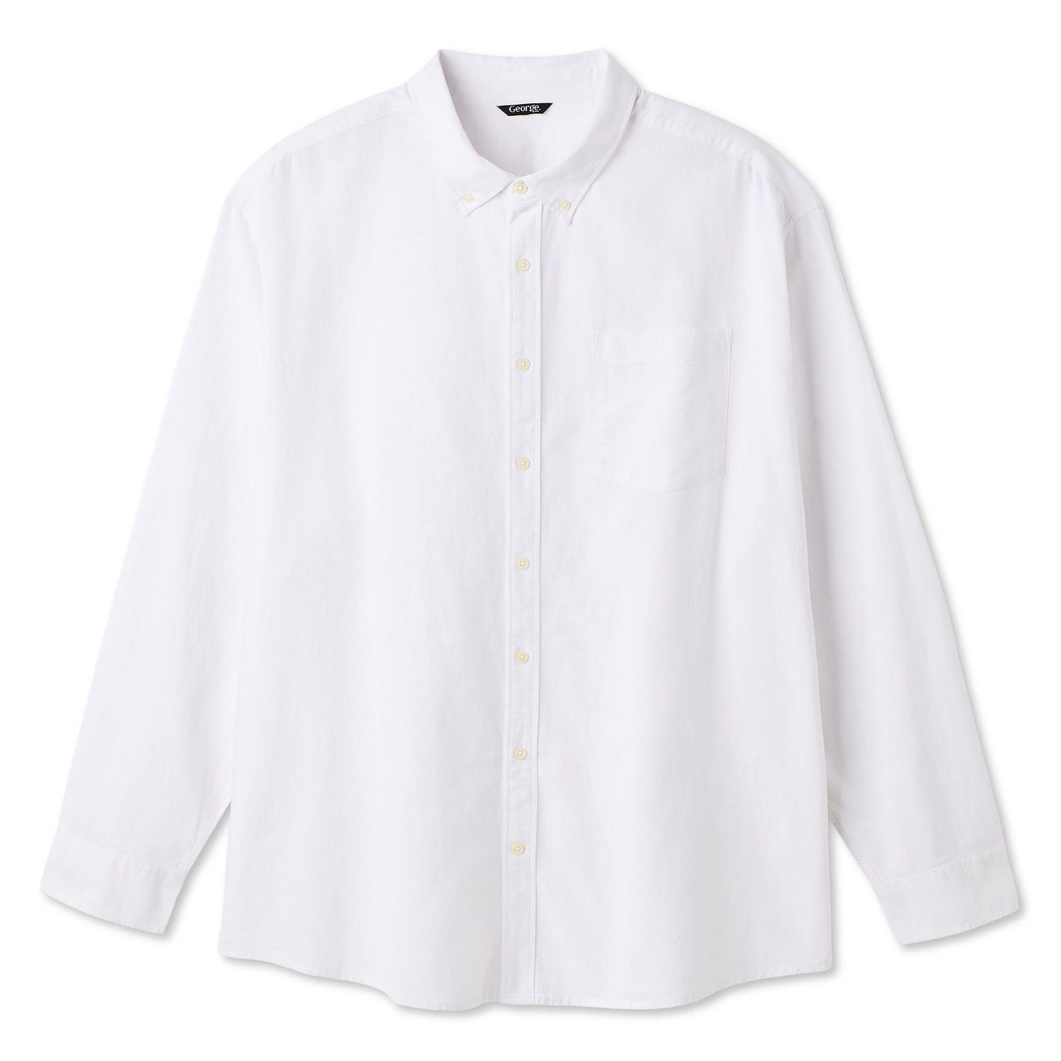 Chemise à col boutonné et manches longues George Plus pour hommes