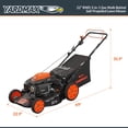 thumbnail image 4 of Yardmax YG2760 22" 201cc Gas Powered Self-Propelled Walk-Behind Lawn Mower, 3-in-1, 6-Speed CVT, RWD, 4 of 11