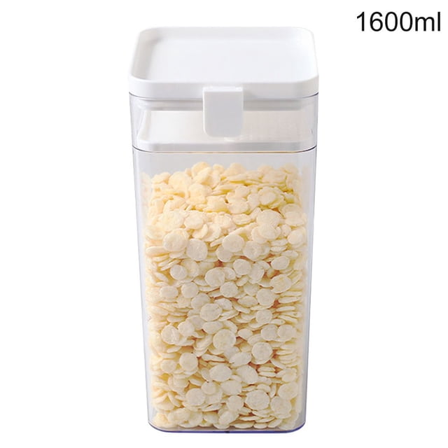 Clear Plastic Sealed Food Tank Moisture-proof Fresh-keeping Storage Box Snack Cereal Jar Container Yellow M