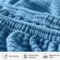 thumbnail image 4 of JWshufel Resilient Upholstered Headboard Slipcover with Embroideries Dust Protector Easy to Install Polyester and Spandex Bed Headboard Cover Suit 55 to 63 Inch Length Machine Washable, 4 of 8