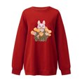 thumbnail image 3 of 2023 Chandail en Molleton de Mode pour Femmes 50 % de Rabais Liquidation Classique Décontracté Nouvel An Chandail de Mode Lapin Col Rond Manches Longues Sans Capuche Chandail Ample, 3 of 3