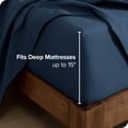 thumbnail image 3 of Bare Home 100% Cotton Flannel Fitted Sheet - Deep Pocket - King, Dark Blue, 3 of 5