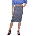 thumbnail image 1 of Moomaya Printed Knee Length Skirt For Women Plus Size Poly Spandex Skirt, 1 of 6
