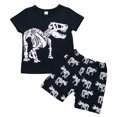 thumbnail image 1 of Faithtur Little Boy 2PCS Outfit Set Dinosaur Printed Top Short Loose Pants, 1 of 9