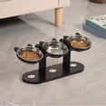 thumbnail image 5 of Fournitures pour Animaux Bol d'Alimentation Surélevé pour Chat et Chien d'Intérieur avec Support Noir et Conception Inclinable Ensemble d'Alimentation pour Animaux Surélevé à 15° en Acier Inoxydable Hauteur Réglable pour Usage Intérieur, 5 of 5