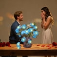 thumbnail image 5 of Cheapark LED Rose Flower String Lights 20 Warm White Lights Valentines Day Decoration USB Powered For Bedroom Party, 5 of 5