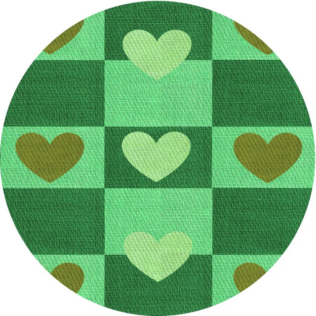 Ahgly Company Tapis Rond Lavable en Machine Intérieur Transitionnel Vert Forêt, 8 Pieds Rond