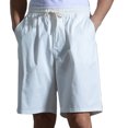 thumbnail image 1 of Birdeem Mens Solid Fashion Casual Cotton Drawstring Elastic Waist Half Shorts Pants, 1 of 12