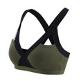 thumbnail image 3 of XZNGL Ladies'plain Color Front Cross Side Lace Sports Bra Full Cup Bra Vest Tops, 3 of 9