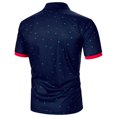 thumbnail image 3 of Birdeem Men Casual Button Short Sleeve Patchwork Turndown Pullover T-Shirt Tops, 3 of 9