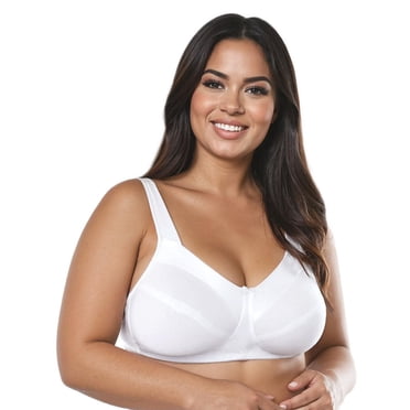 Bestform 9706715 Satin Trim Wireless Cotton Bra with Unlined Cups