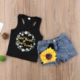 thumbnail image 3 of ZAXARRA Baby Girls Sleeveless Vest + Denim Shorts Clothes 2Pcs Outfits Set, 3 of 6