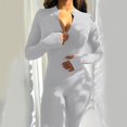 thumbnail image 4 of 2025 Combinaison pour Femmes Combinaison à Manches Longues Unie Pyjama Combinaisons pour Femmes Couleur Col Montant Mode Tenue de Concours d'Entrevue pour Ados à Fermeture Éclair Sport, 4 of 6